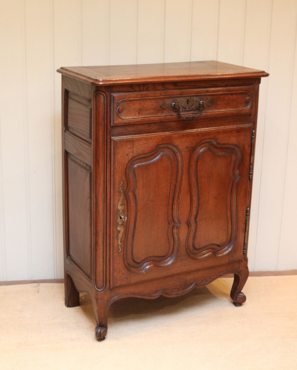 French Solid Oak Side Cabinet View VI