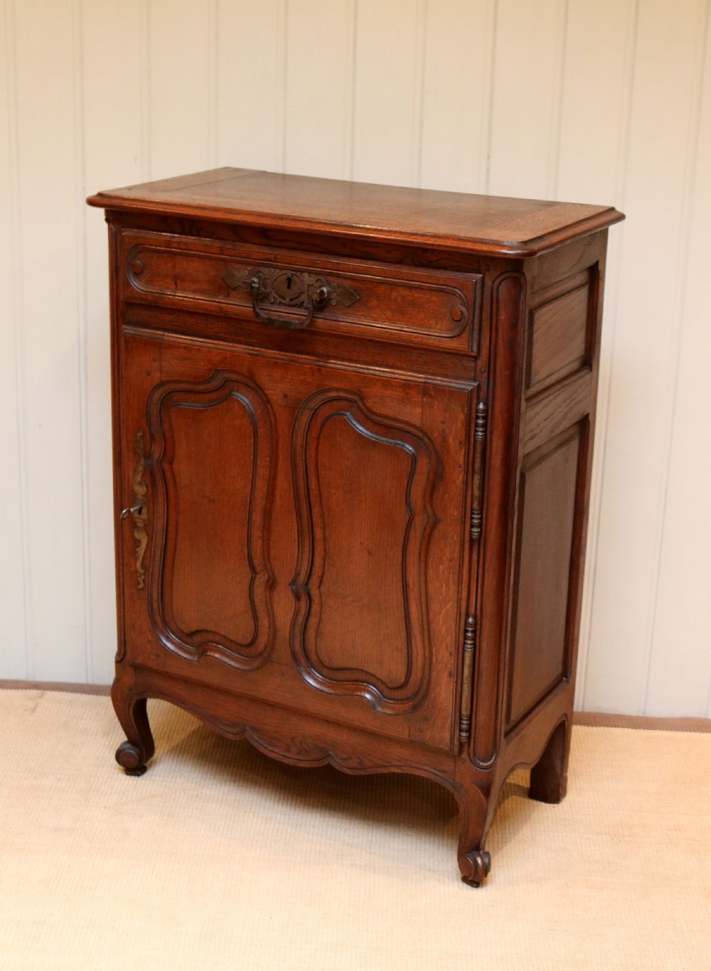 French Solid Oak Side Cabinet View VII