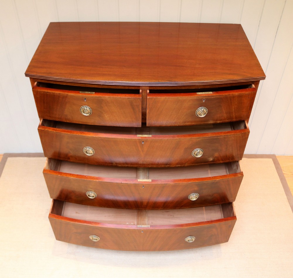 Edwardian Mahogany Bow Front Chest Of Drawers View VIII