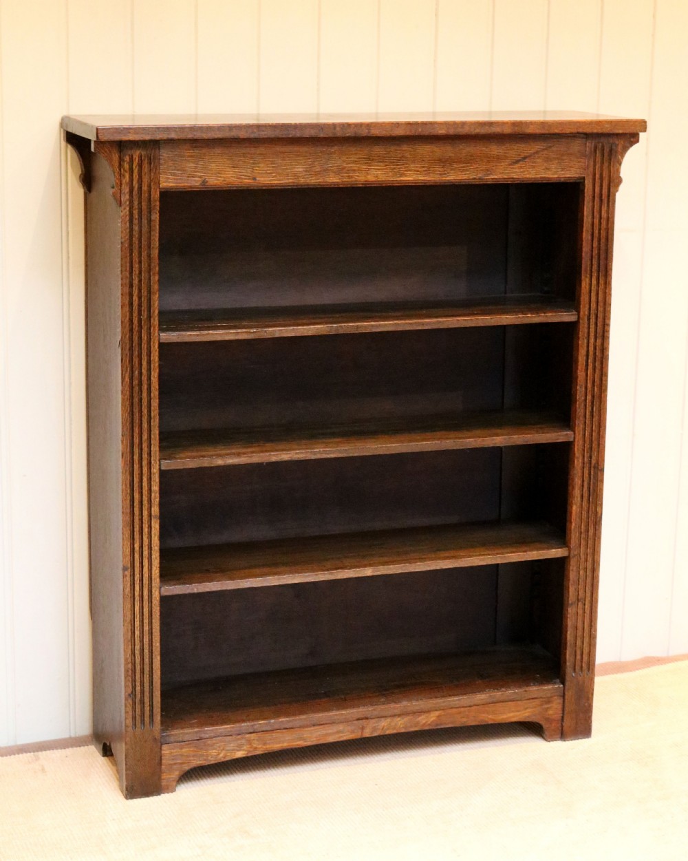 Solid Oak Open Bookcase View IV