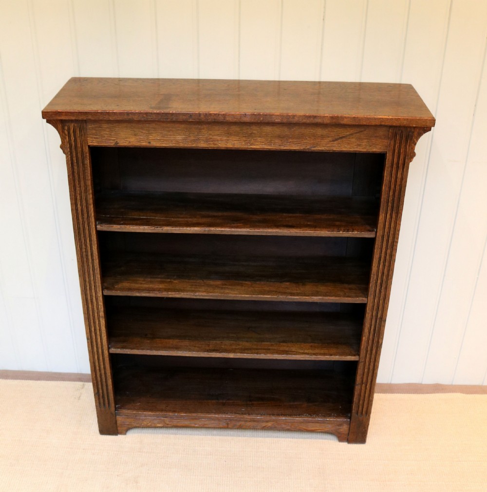 Solid Oak Open Bookcase View VI