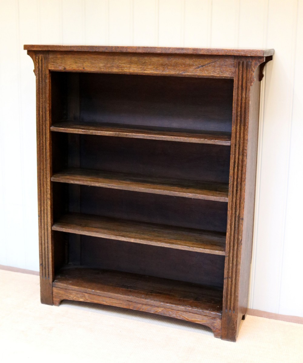 Solid Oak Open Bookcase View VIII