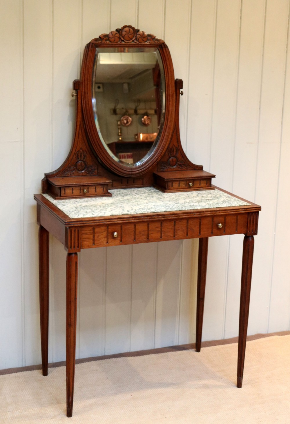 French Oak Dressing Table 