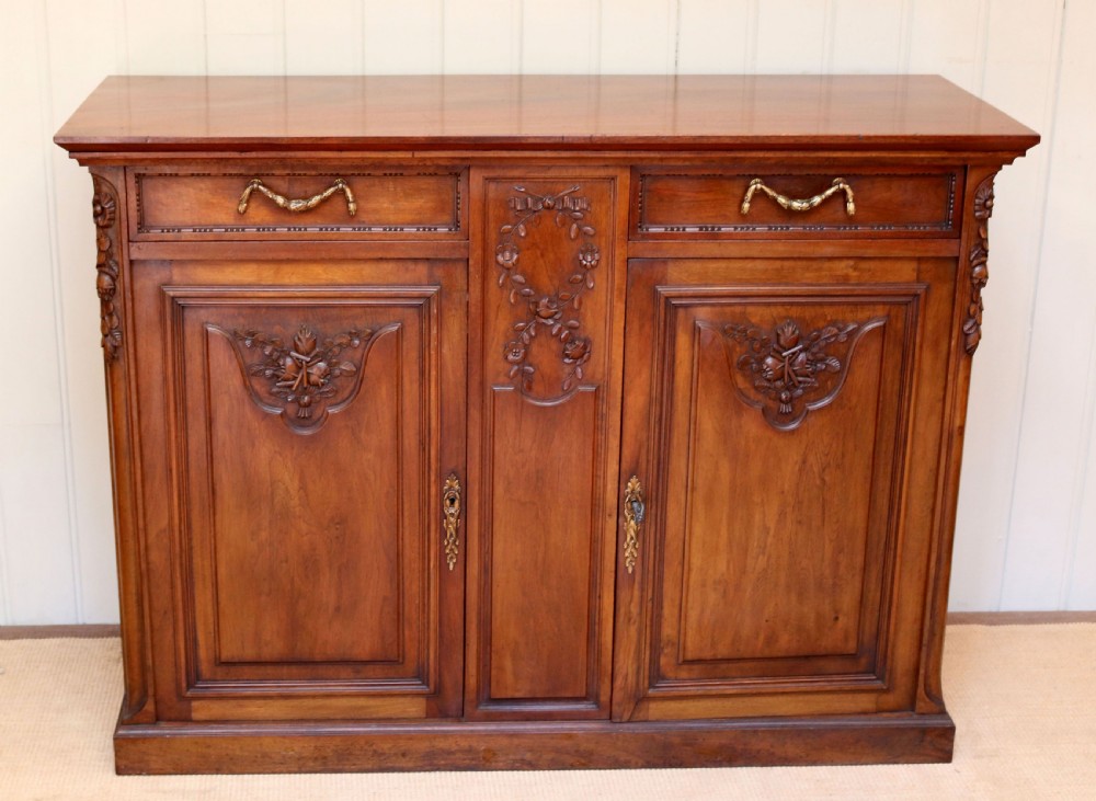 French Solid Walnut Sideboard