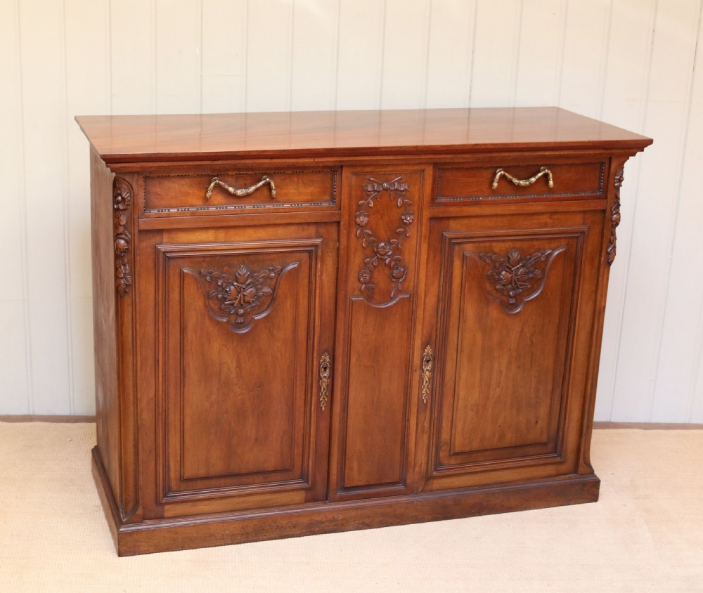 French Solid Walnut Sideboard View V