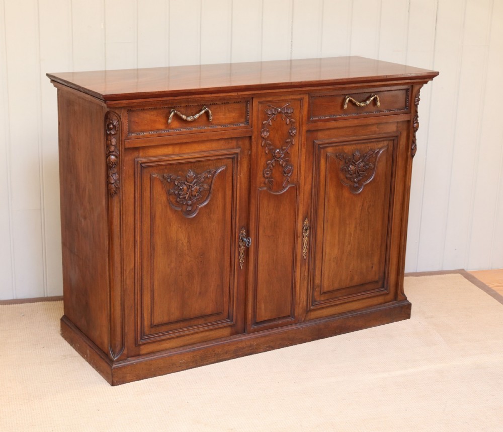 French Solid Walnut Sideboard View VI