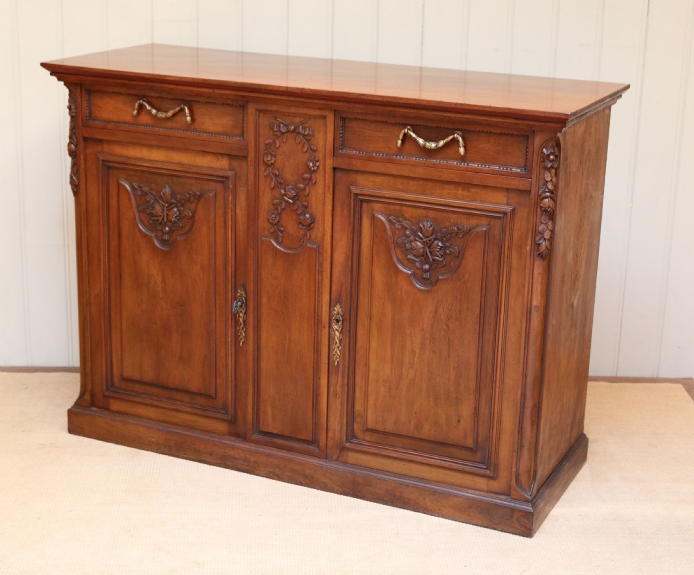 French Solid Walnut Sideboard View VII