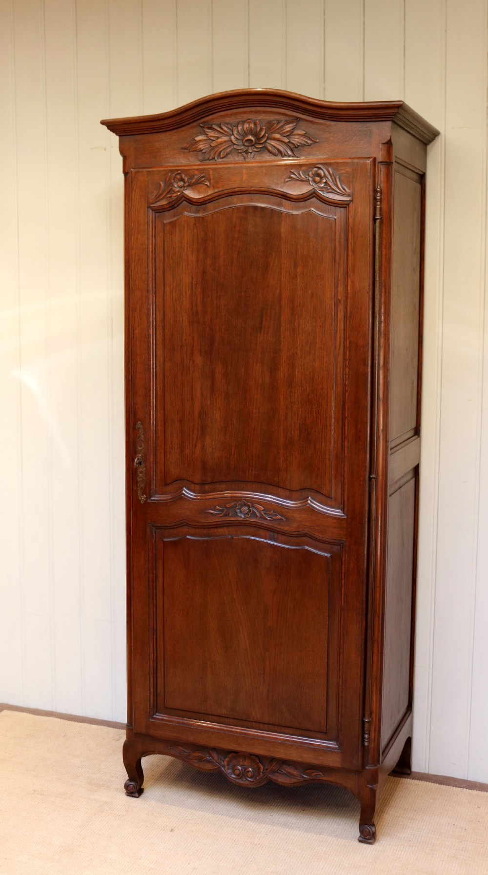 French Oak Single Door Hall Cupboard