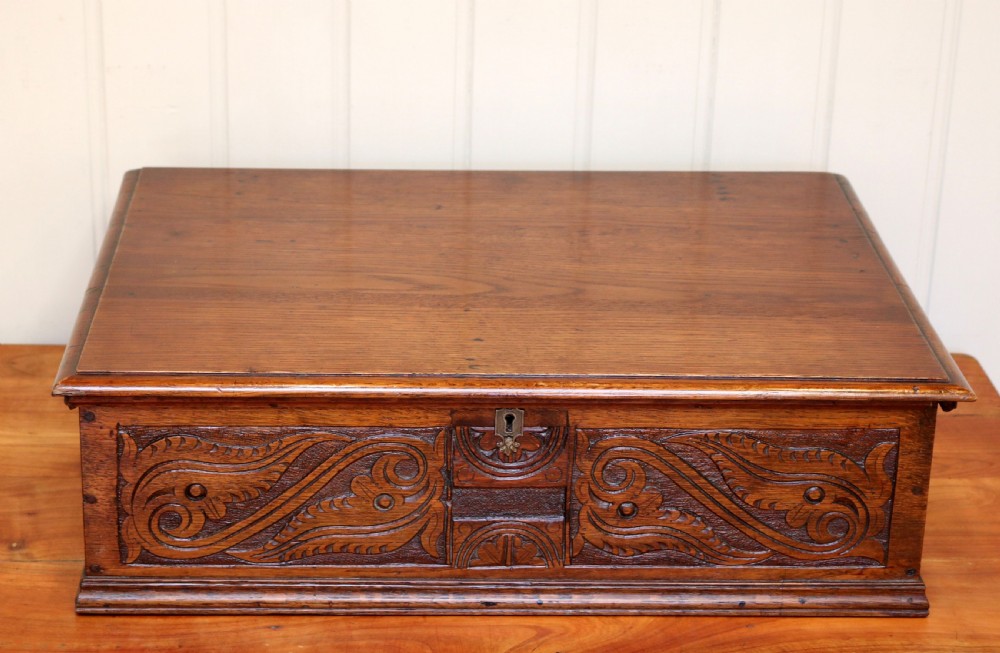 17th Century Oak Bible Box