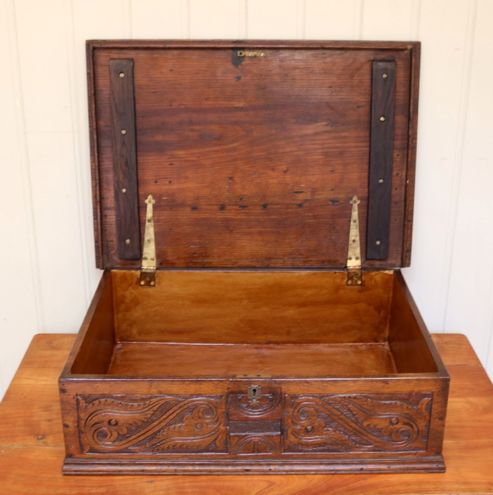 17th Century Oak Bible Box View II