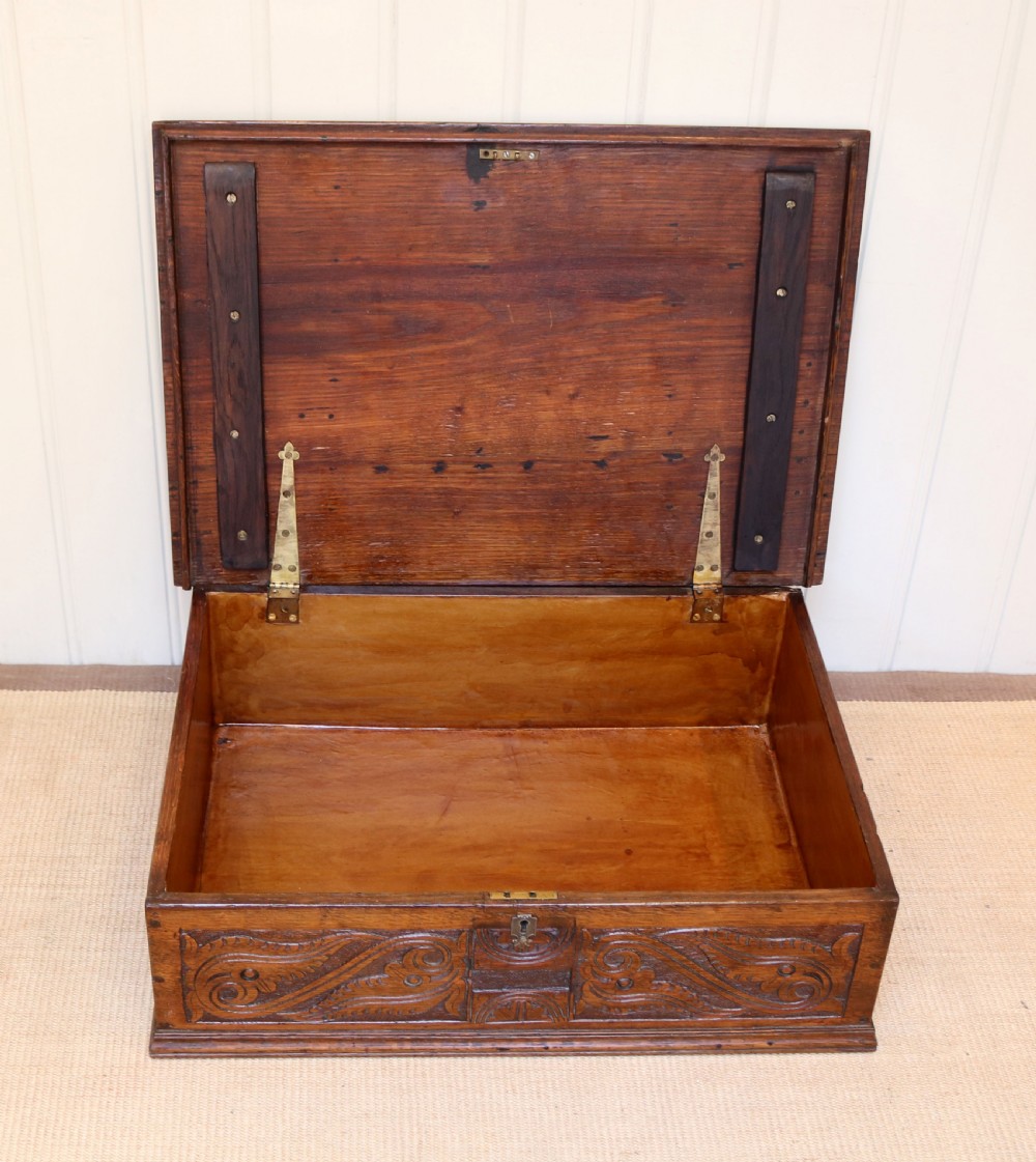 17th Century Oak Bible Box View V