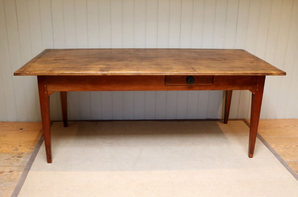 French Cherry Wood Farmhouse Table 