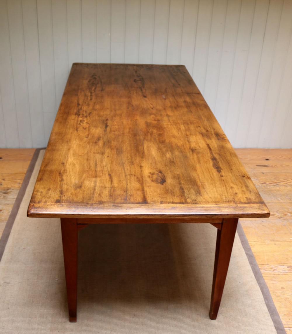 French Cherry Wood Farmhouse Table  View III