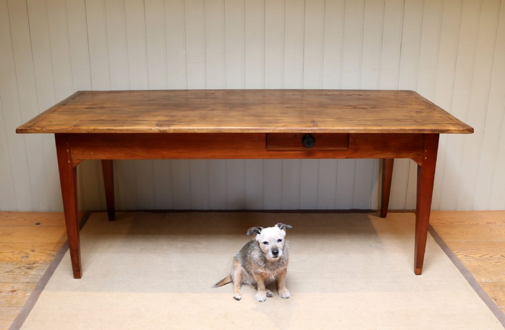 French Cherry Wood Farmhouse Table  View IV