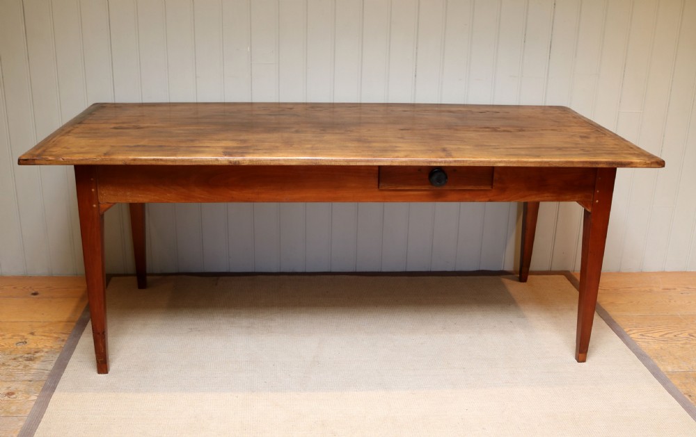 French Cherry Wood Farmhouse Table  View V