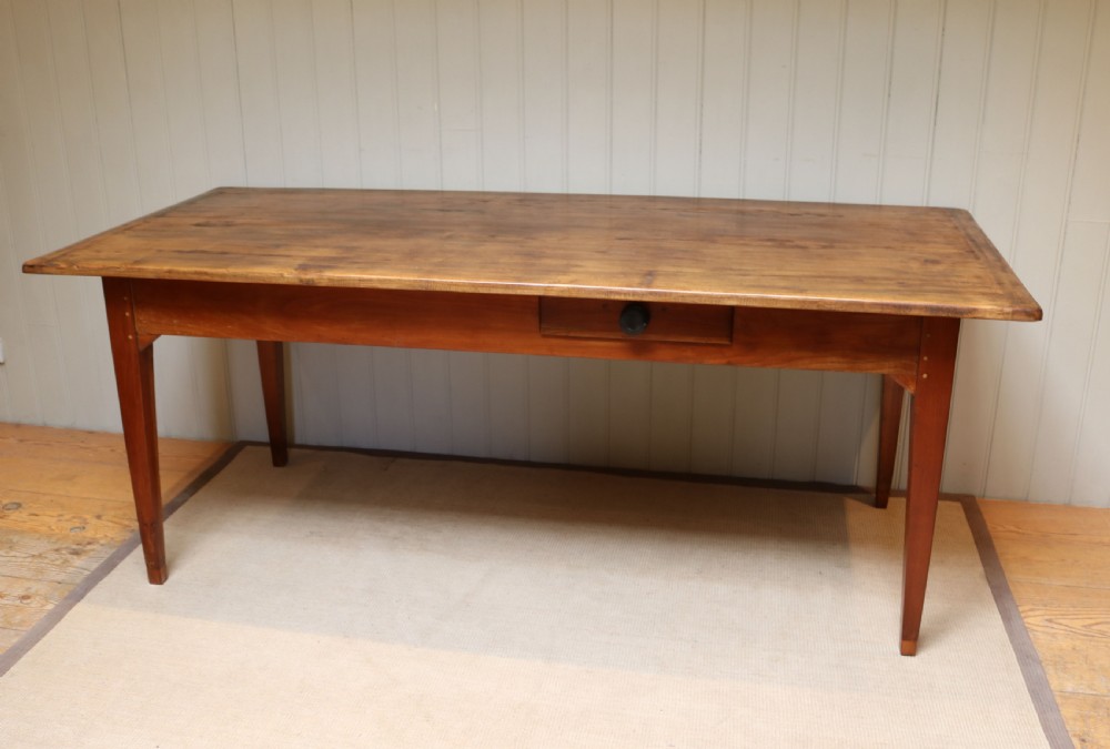 French Cherry Wood Farmhouse Table  View VI