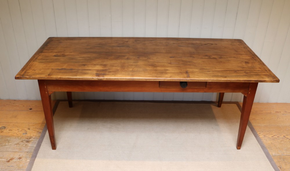 French Cherry Wood Farmhouse Table  View VIII
