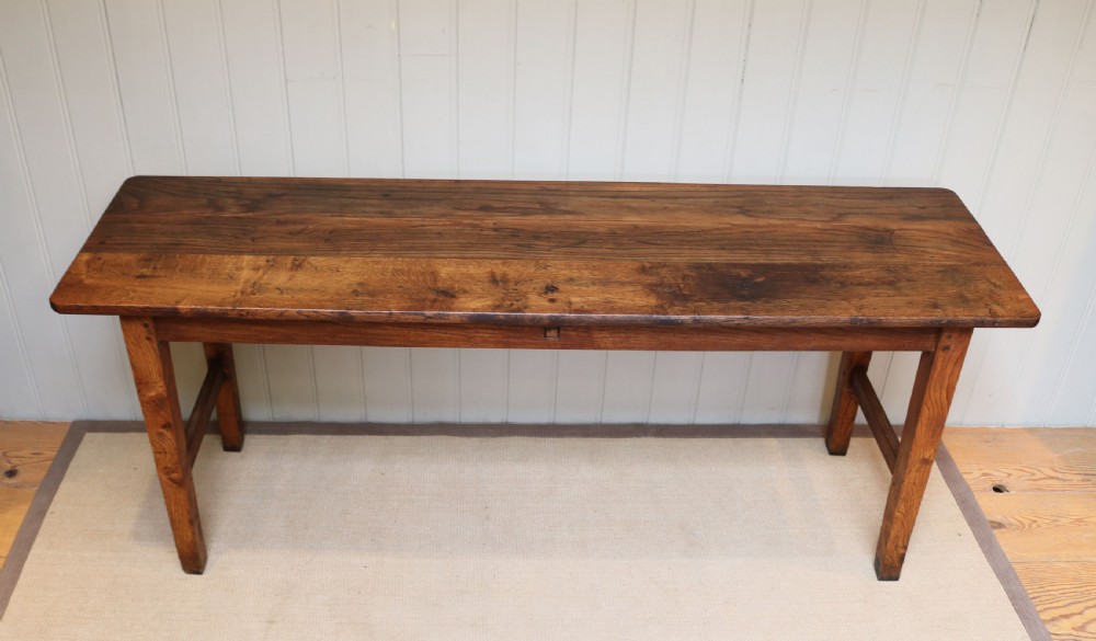 French Solid Oak Serving Table 