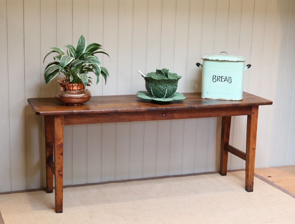 French Solid Oak Serving Table  View VII