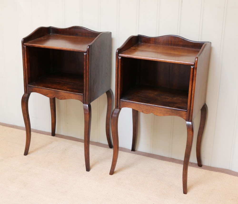 Pair Of French Oak Bedside Cabinets View II