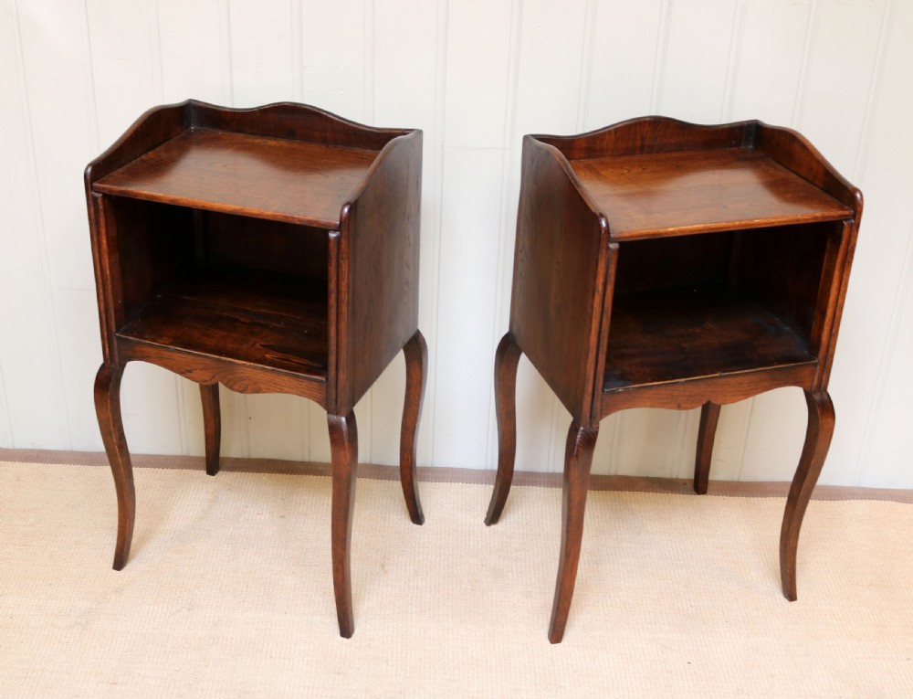 Pair Of French Oak Bedside Cabinets View III