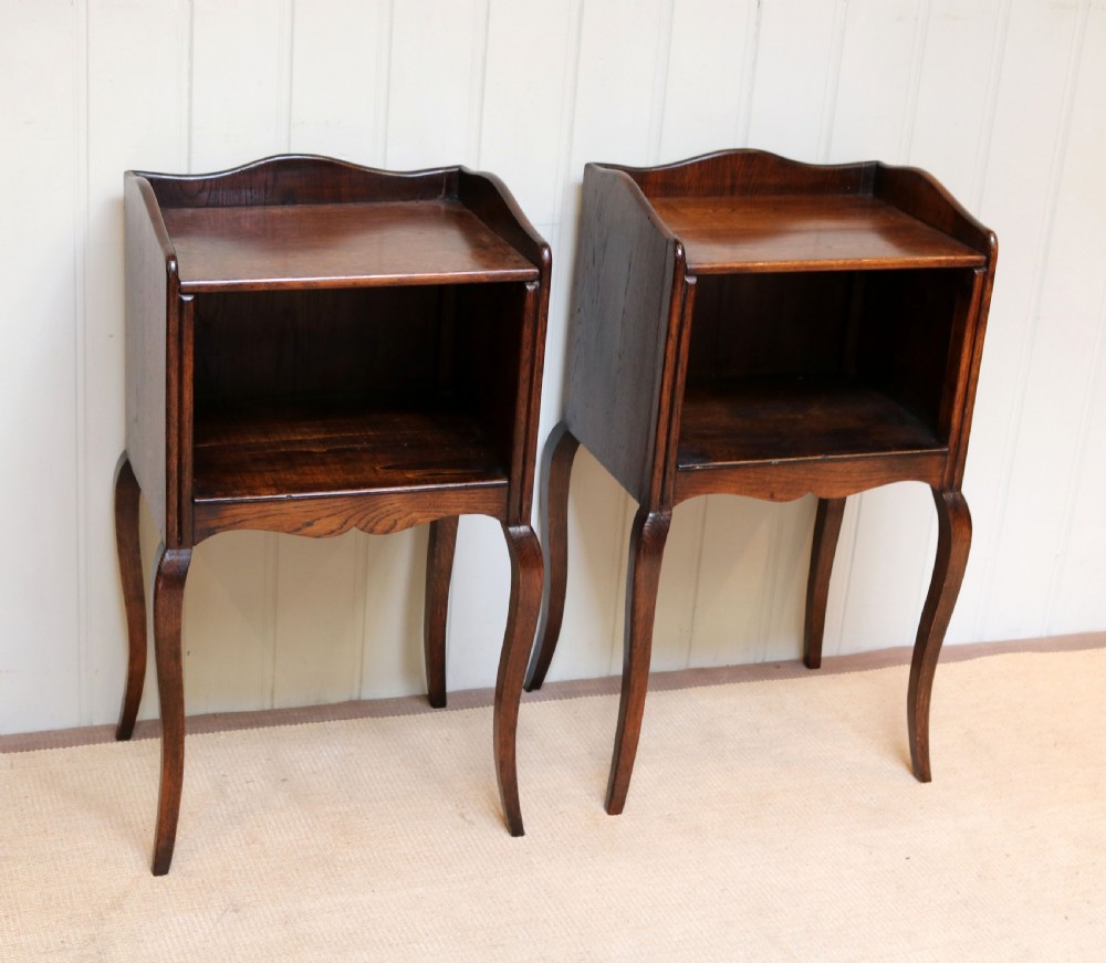 Pair Of French Oak Bedside Cabinets View V
