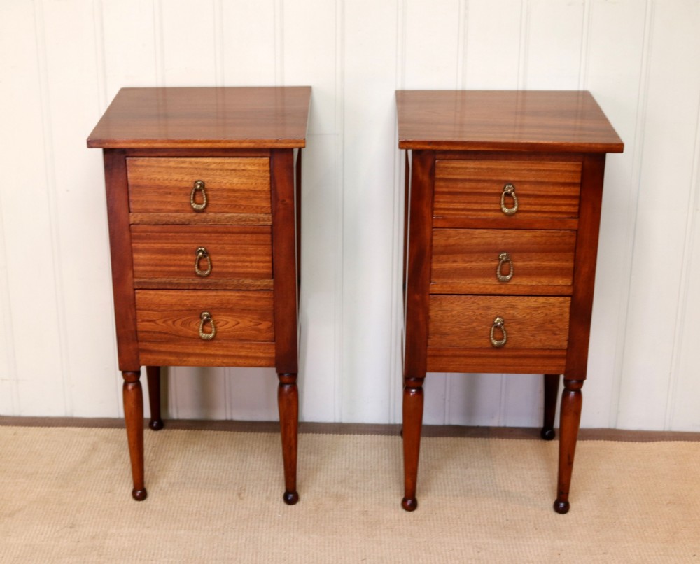 Pair Of Mahogany Bedside Cabinets