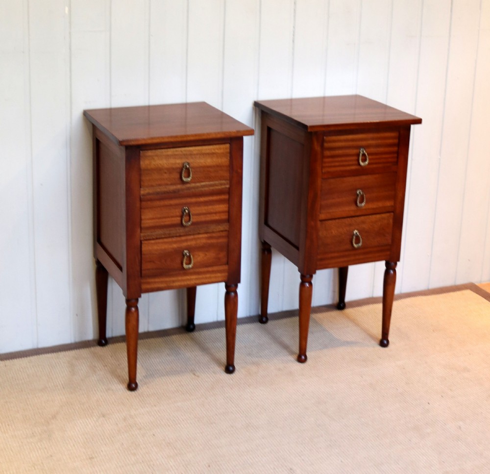 Pair Of Mahogany Bedside Cabinets View II
