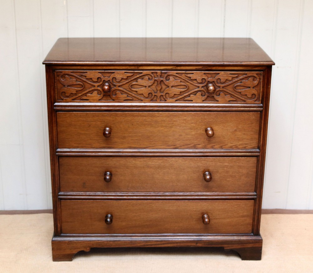 Solid Oak Chest Of Drawers 