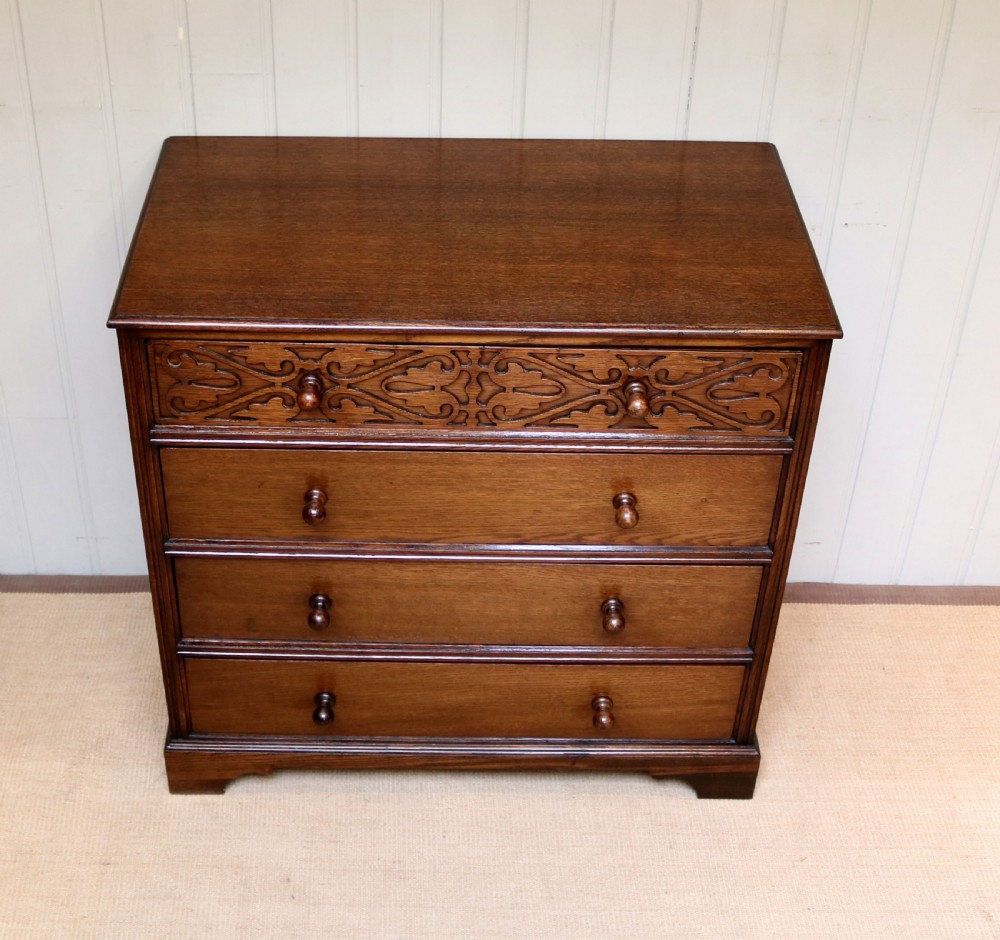 Solid Oak Chest Of Drawers  View II
