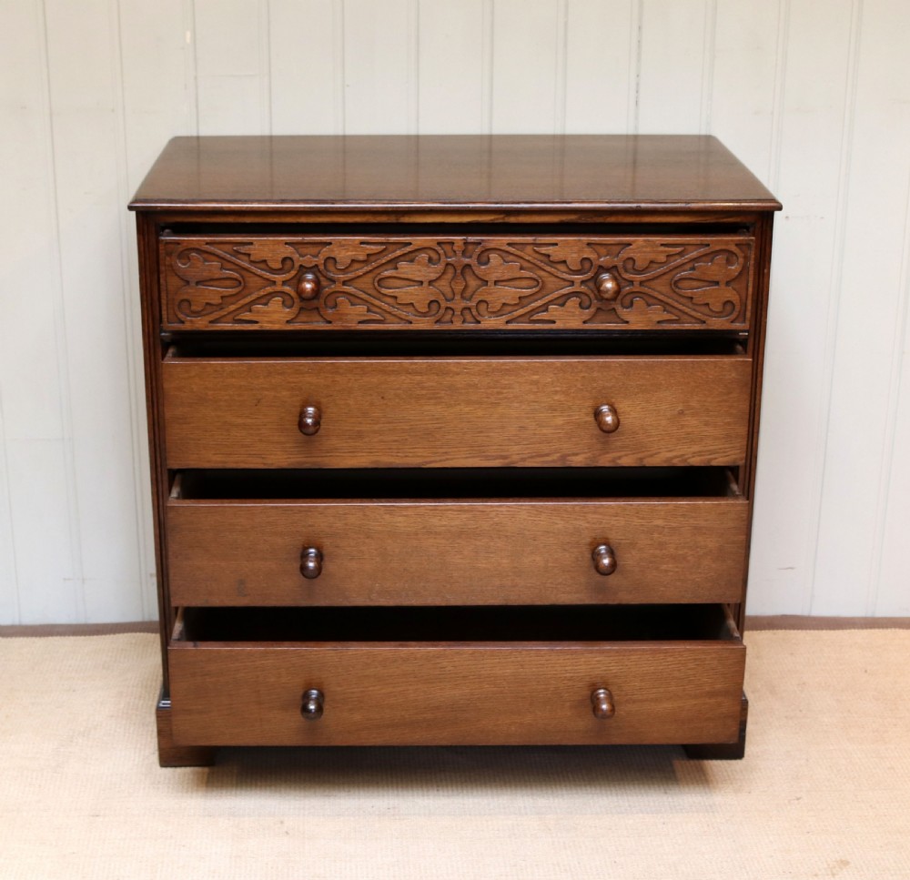 Solid Oak Chest Of Drawers  View V