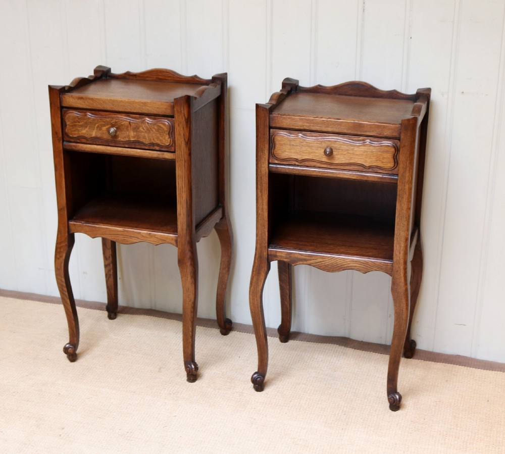 Pair Of Oak Bedside Cabinets  View III