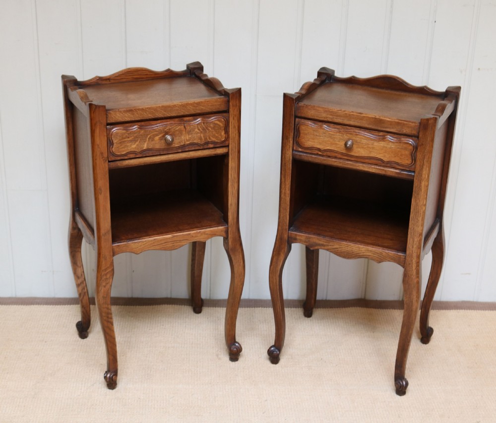 Pair Of Oak Bedside Cabinets  View V