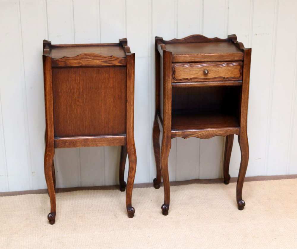 Pair Of Oak Bedside Cabinets  View VI