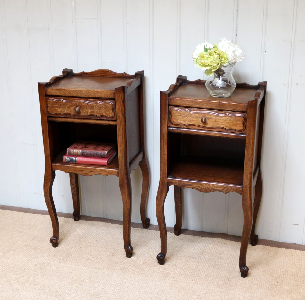 Pair Of Oak Bedside Cabinets  View VII