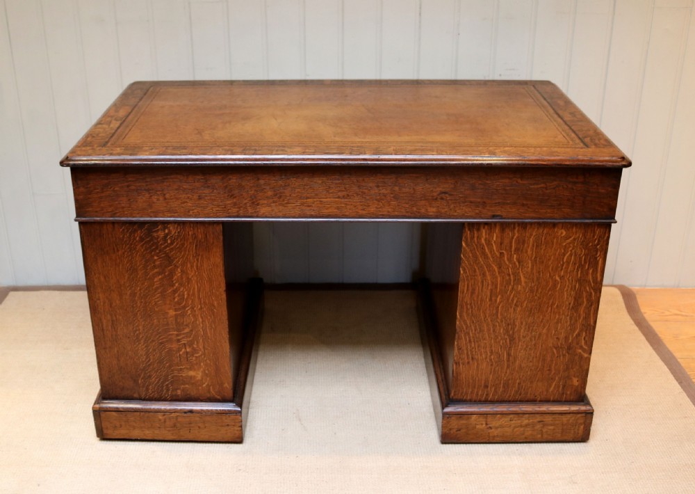 Oak Pedestal Desk View VIII