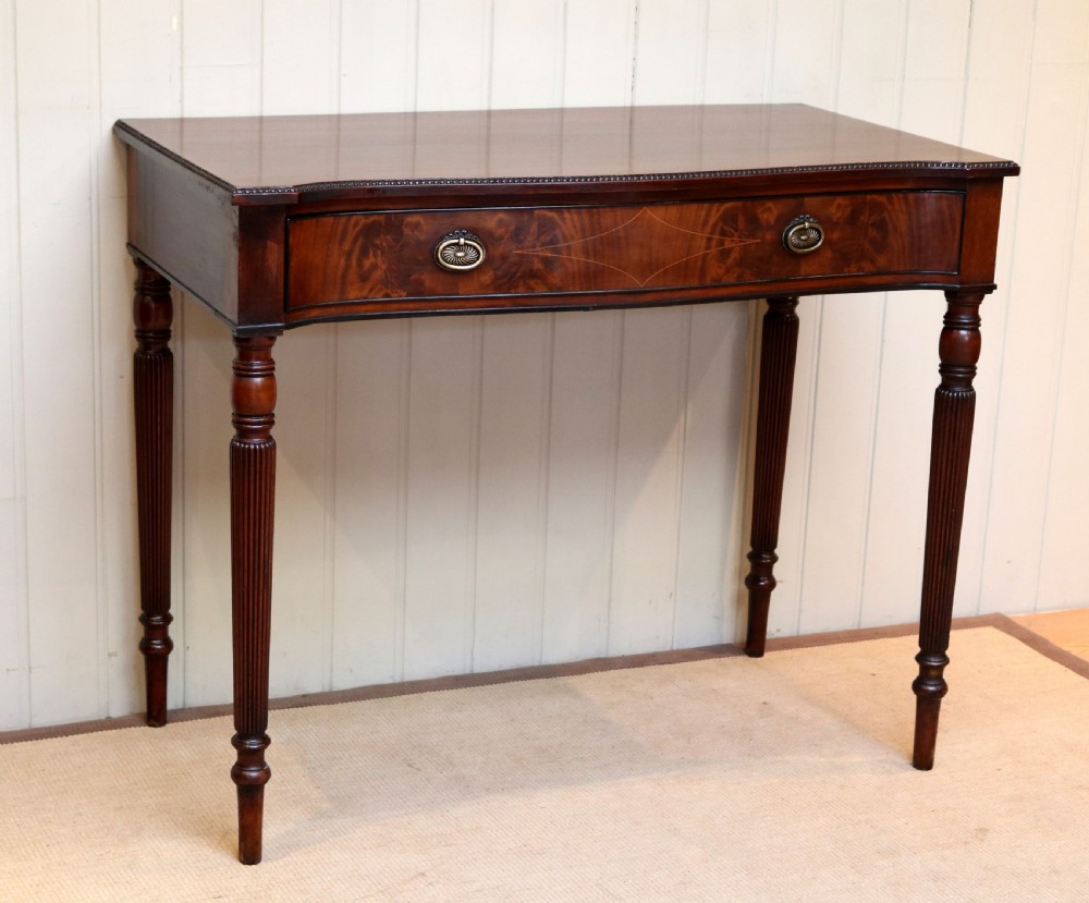 Mahogany Serpentine Front Table  View II