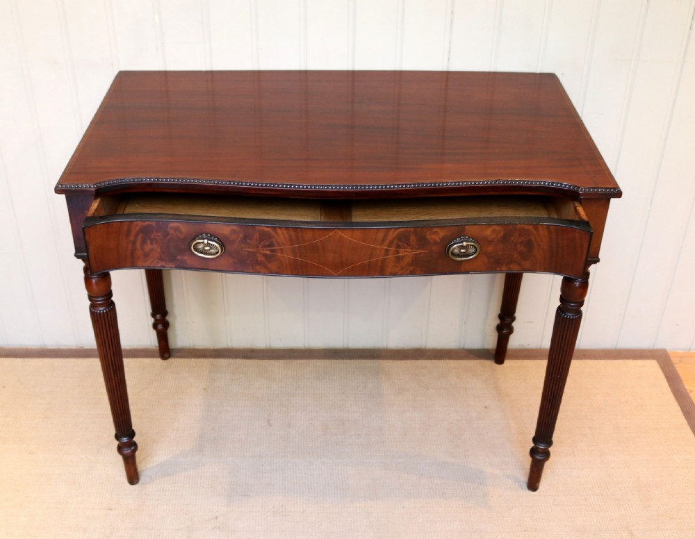 Mahogany Serpentine Front Table  View V
