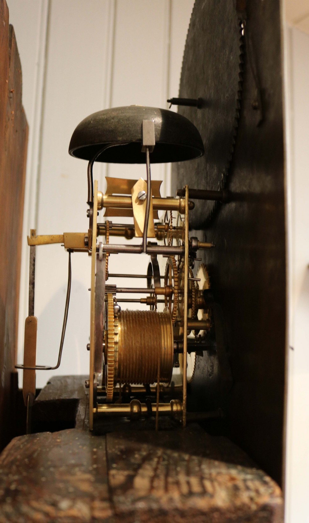 Mahogany and Inlay Centre Seconds Longcase Clock (England, c. 1790 to c. 1800) View XVI