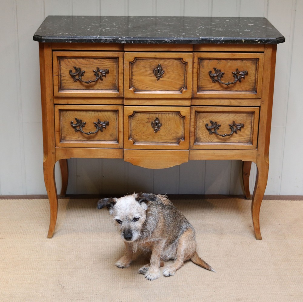 French Chestnut Marble Top Chest Of Drawer  View V