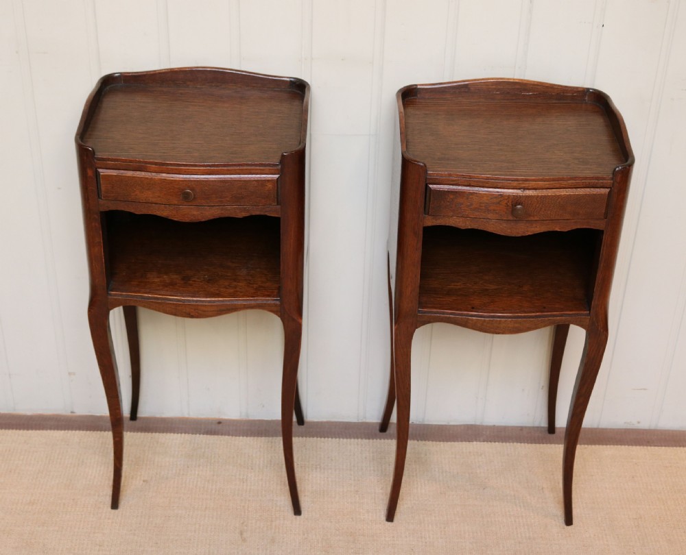 Pair Of French Oak Bedside Cabinets  View III