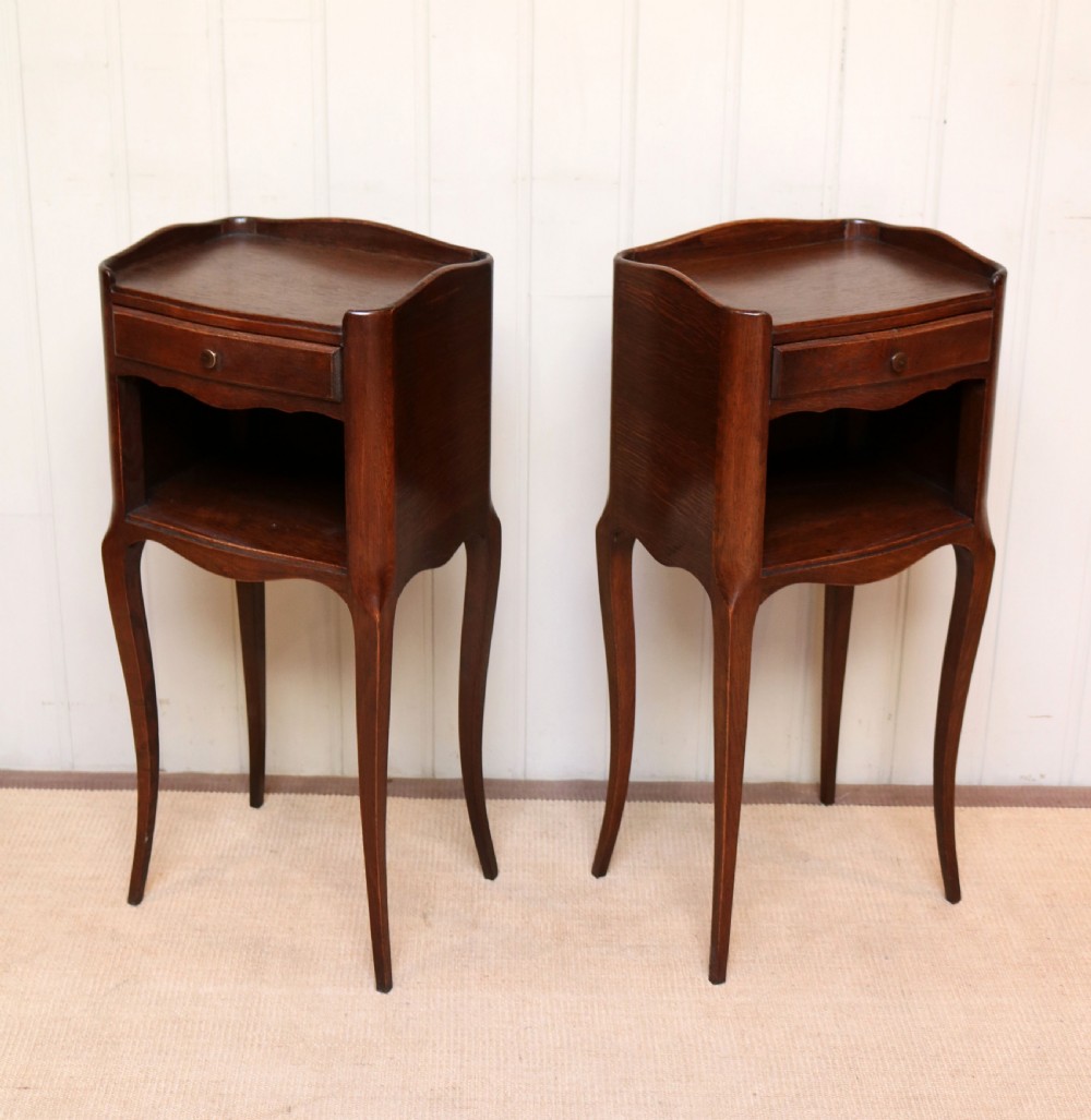 Pair Of French Oak Bedside Cabinets  View IV