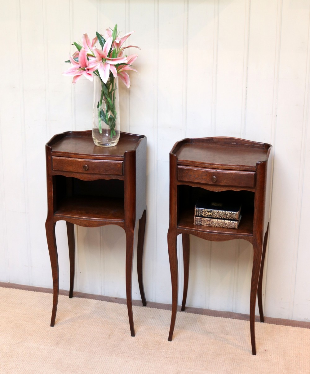 Pair Of French Oak Bedside Cabinets  View V