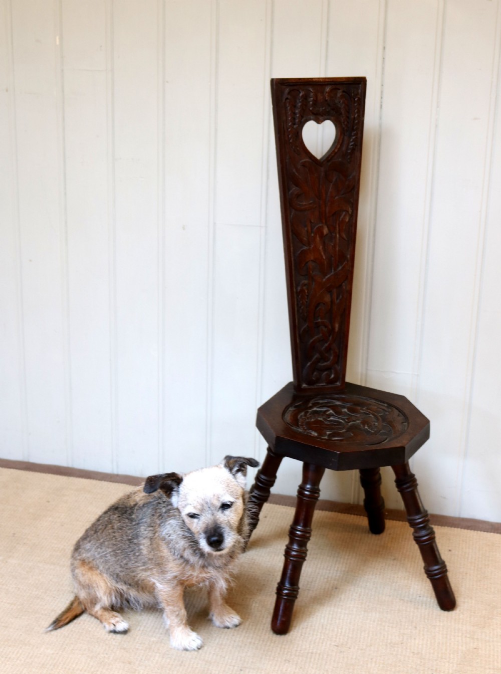 Carved Oak Spinning Chair View III