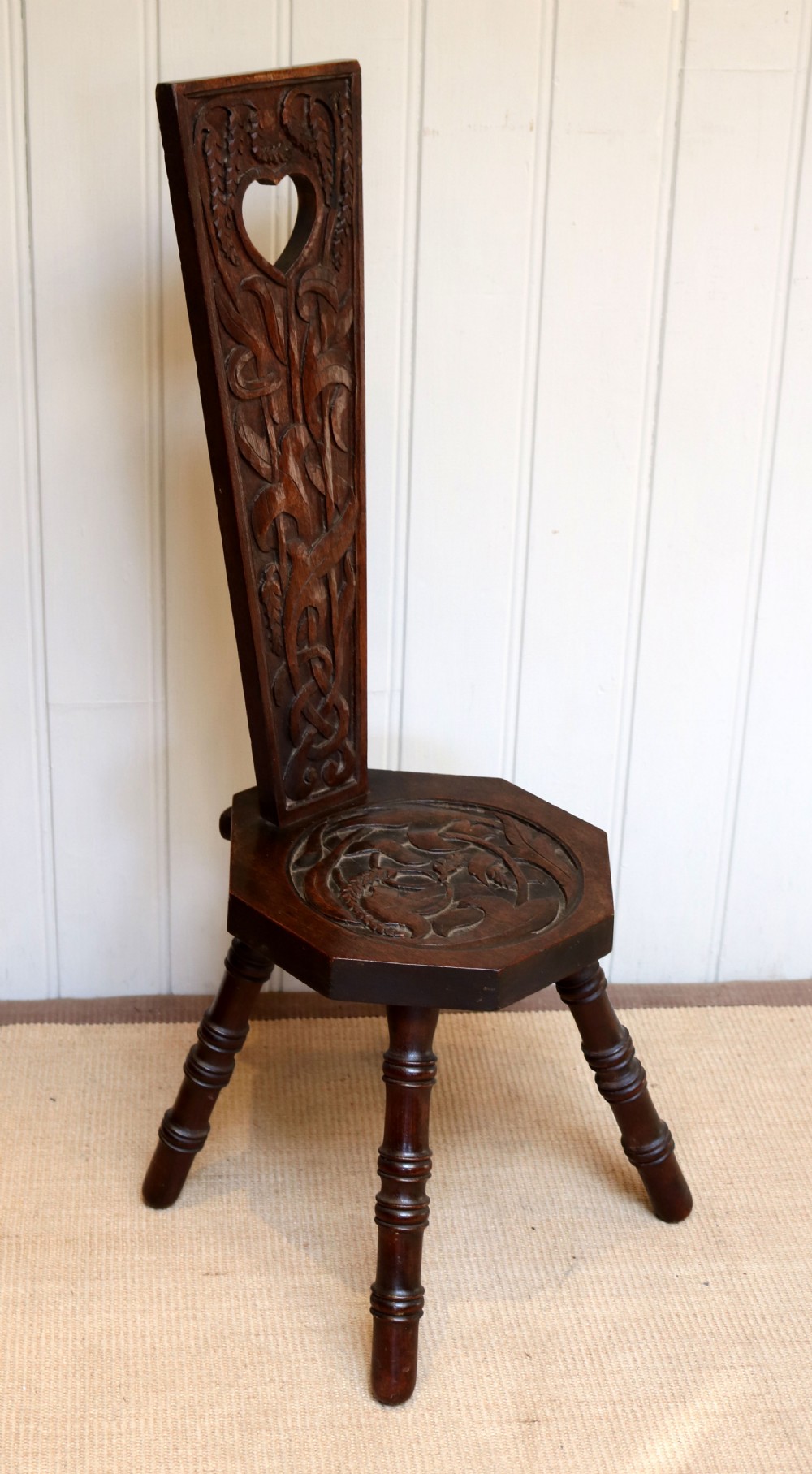 Carved Oak Spinning Chair View VI