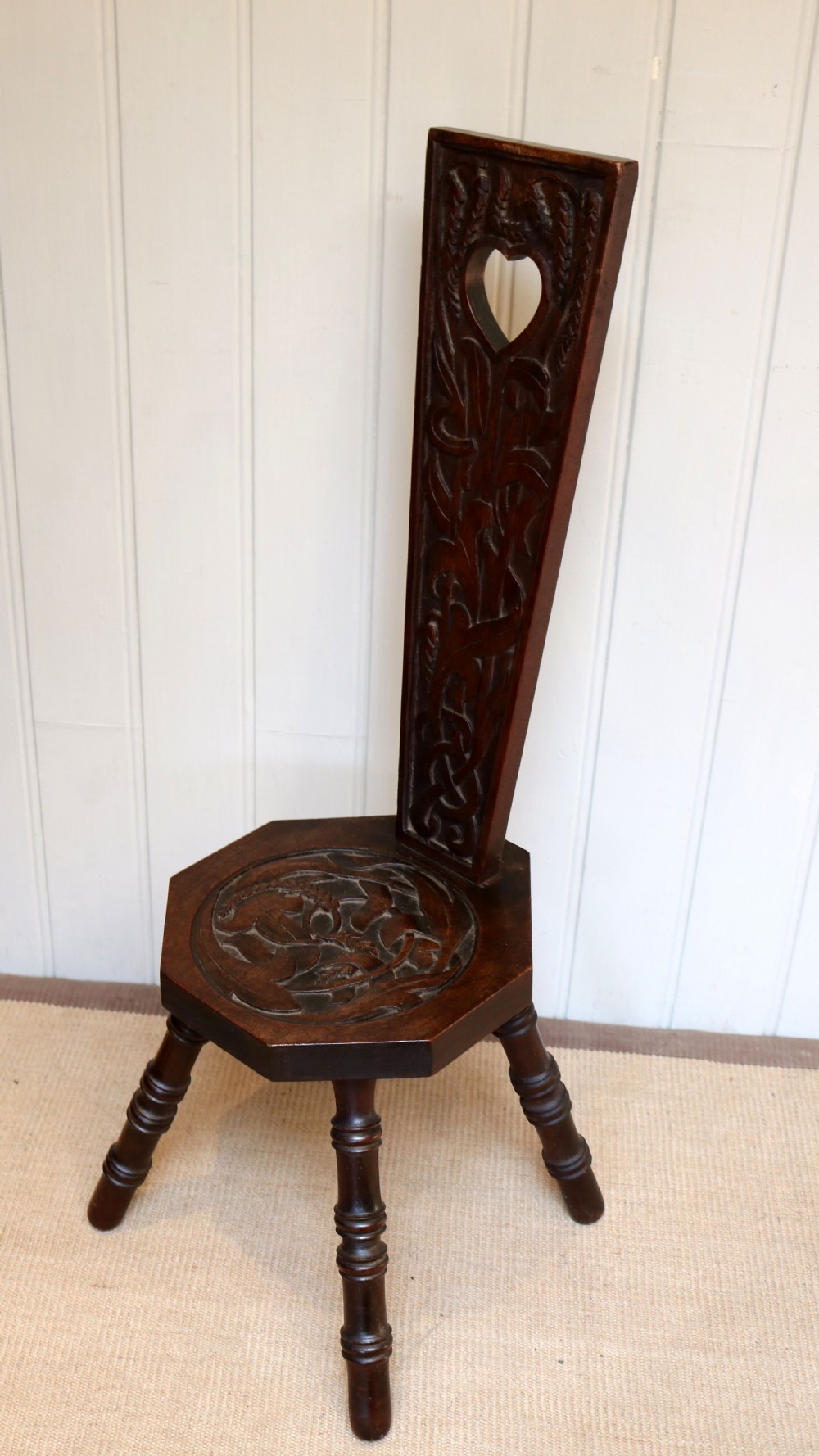 Carved Oak Spinning Chair View VII