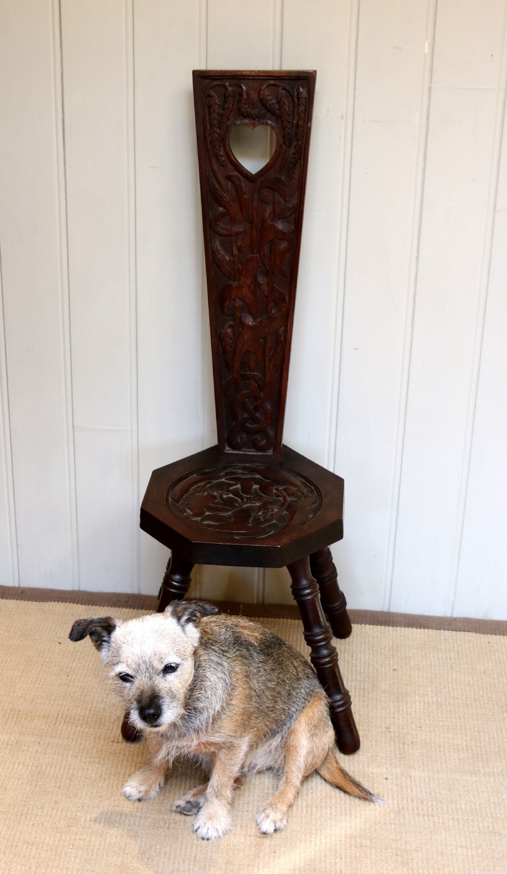 Carved Oak Spinning Chair View VIII