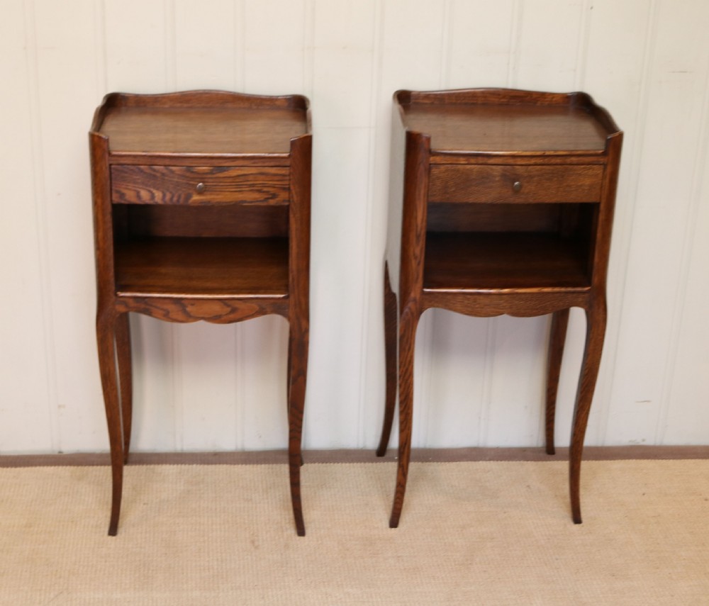 Pair Of French Oak Bedside Cabinets View II