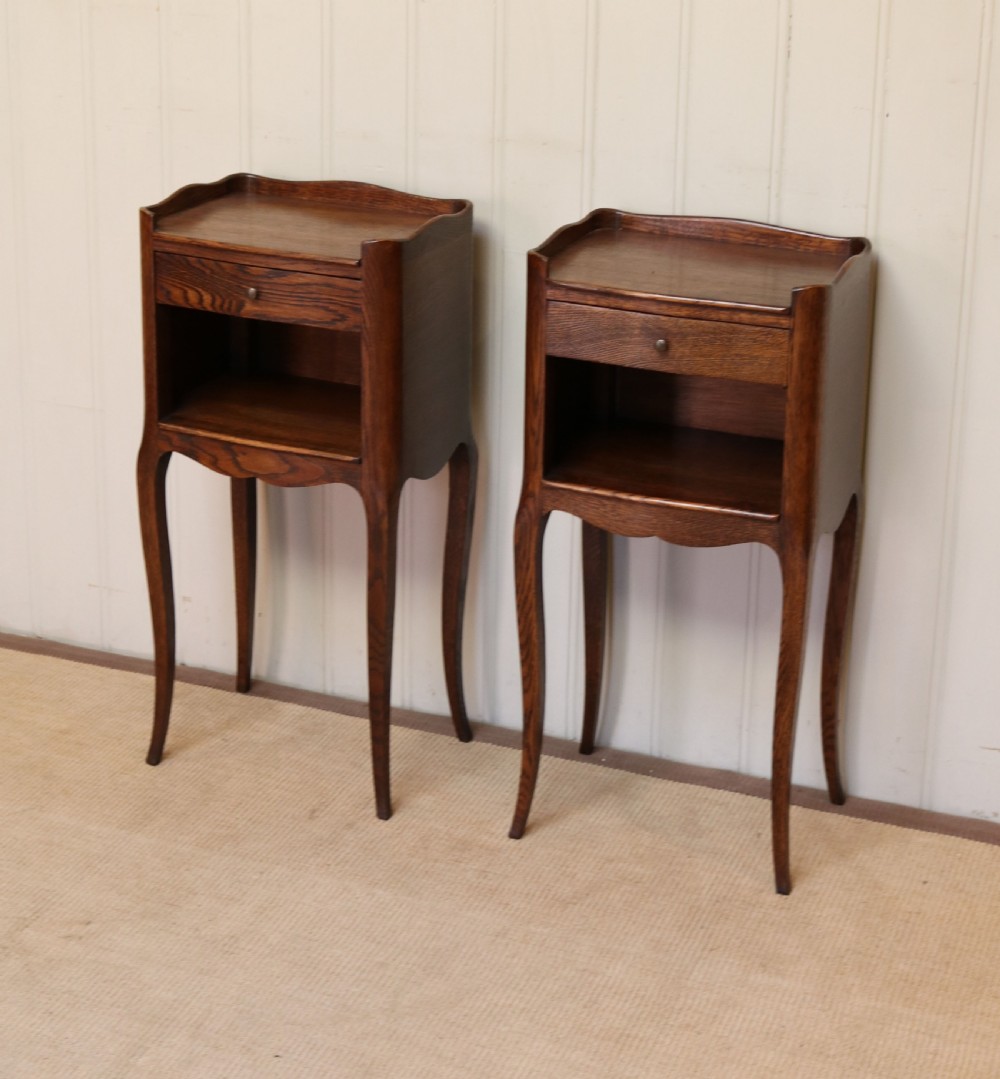 Pair Of French Oak Bedside Cabinets View III