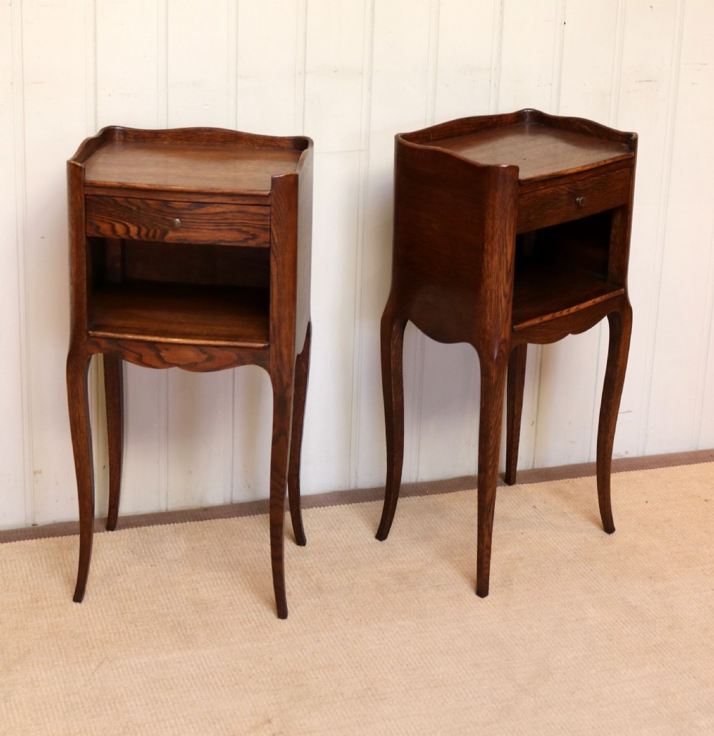Pair Of French Oak Bedside Cabinets View V